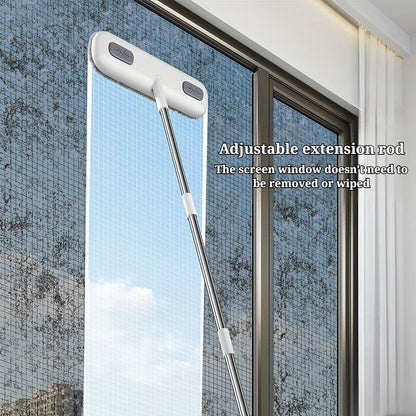 Magical window cleaning brush, extendable handle, screen cleaning brush tool, reusable, pet hair removal tool, home door and window cleaning brush, cleaning supplies, cleaning tools, Halloween/Christmas gifts