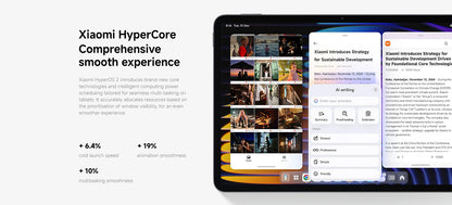 Xiaomi Pad 7 Tablet, 11.2 Inches, 8GB+128GB, 3.2K 144 Hz Display, Snapdragon 7+ Gen 3, 8850 mAh Battery, HyperAI, Grey