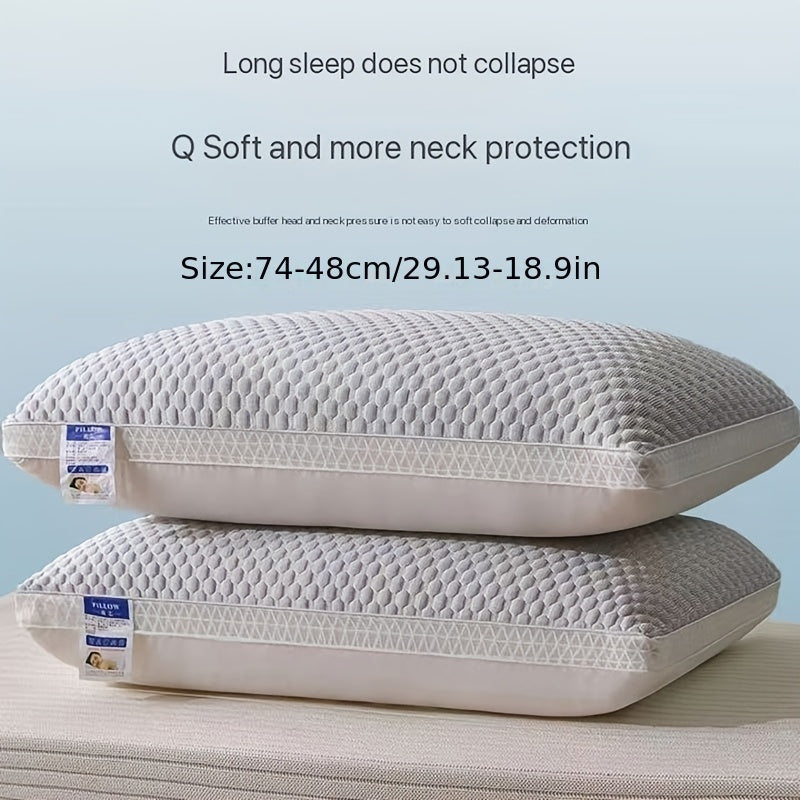 2pcs 3D Tactile Cool Ice Pillow Ice SPA Pillow Breathable Cervical Spine Cool Pillow High-end Hotel-grade Pillow Sleep Without Collapsing 3D Memory Rebound Technology Perfect Holiday Gift for Parents and Friends High-end gift