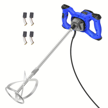 Heavy Duty Electric Paddle Plaster Plastering Mortar Paint Mixer 240V Volt Stirrer 6 Gear for Halloween, Christmas Gift, Construction Equipment, Drywall Mixing, Industrial Mixer, Professionalgrade, Metal Gearbox, Sturdy Build
