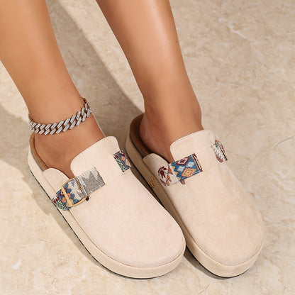 Women'S Slip-On Mules - Slip-On Shoes with Cushioned Insole, Non-Slip Sole - All-Season Everyday & Formal Footwear - Easy Slip-On Closure for Women - /, Casual Wear, Retro Style, Comfortable Insole, Office Wear