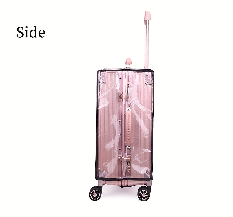 3pcs Luggage Protective Covers, Check-in Shockproof Thick PVC Transparent Dustproof Covers for 50.8cm+60.96cm+71.12cm Suitcases, Waterproof & Durable