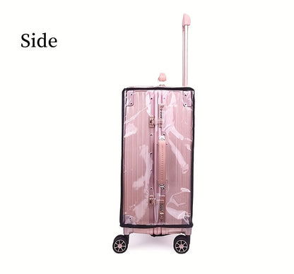 3pcs Luggage Protective Covers, Check-in Shockproof Thick PVC Transparent Dustproof Covers for 50.8cm+60.96cm+71.12cm Suitcases, Waterproof & Durable