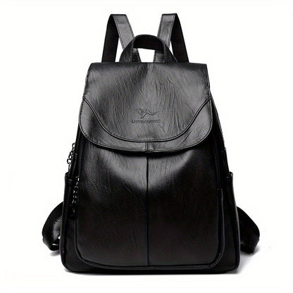 Women's Large Capacity Backpack - Durable Travel Backpack with Multiple Compartments & Adjustable Straps for Commuting, Work, - Available in 7 Colors (Black, Peacock Blue, Brown, Navy, Gray, White, Burgundy), Backpack for Tra