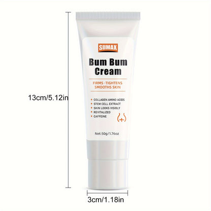 Brazilian Bum Bum Cream With Lemon Vanilla Scent - 2-in-1 Massage Cream And Massage Lotion - Non-Greasy Skin Tightening Cream For Firm Butt, Belly & Thighs With Collagen And Caffeine - 50g