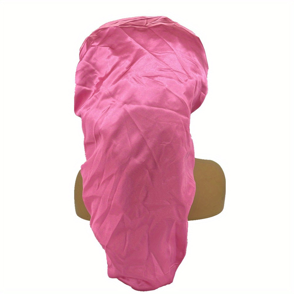 Silky Long Bonnet For Sleeping Solid Color Night Cap For Women Hair Care Tools For Sleeping In Overnight