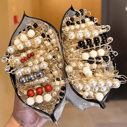 12pcs/Set(Styles And Sizes Mixed Randomly) Assorted Size Combination Set Randomly Packed. Waist Pins for Adjusting Waist Size, Multifunctional Clips for Securing Clothing, Suspenders, Skirts, And Anti-Exposure Pants Clips. Su