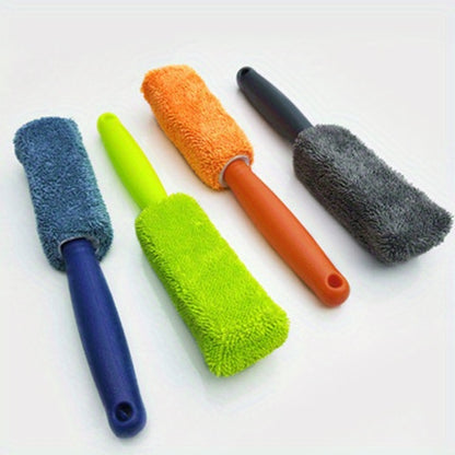Car Wash Portable Microfiber Wheel Tire Rim Brush Car Wheel Wash Cleaning For Car With Plastic Handle Auto Washing Cleaner Tools