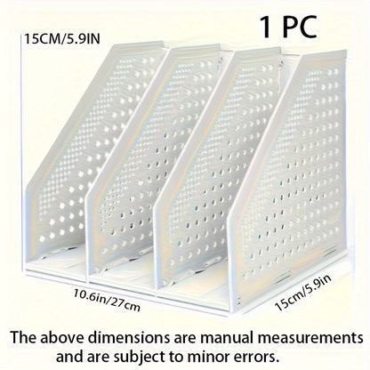 Caixa organizadora retrátil com 4 compartimentos para livros e arquivos: ideal para organizar documentos, arquivos e outros artigos essenciais de escritório, material escolar e decoração.