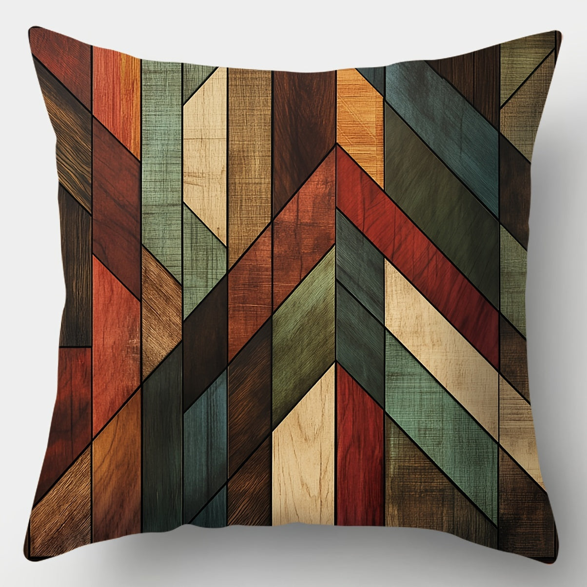 Conjunto de 4 capas de almofada decorativas geométricas contemporâneas para sofá, laváveis ​​à máquina, com fecho de correr e estampado, versáteis para decoração de ambientes, em poliéster tecido, ideais para sala de estar, quarto e mobiliário de jardim.