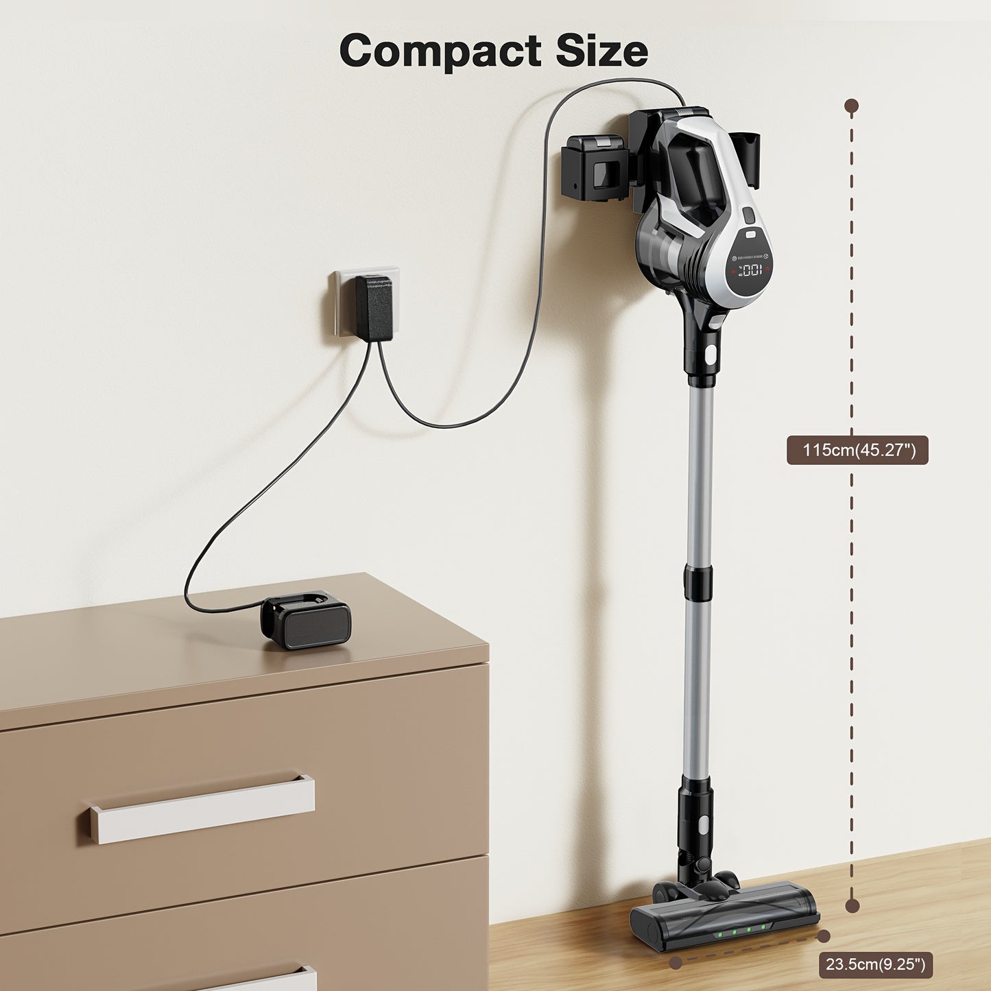 MOOSOO YC1 Pro Cordless Vacuum with LED Display, 2 Batteries, 6In 1 Lightweight Stick Design, High Suction for Carpet, Hard Floor & Pet Hair, Ergonomic Handle, Durable Construction, Cordless Vacuum Cleaner, Home Cleaning Aid,