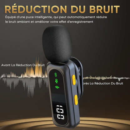 2025 New USB C Phone Mini Microphone for iPhone, Android, Camera, Utsund LED Display Wireless Lavalier Microphone for Video Recording, Clip on Lapel Lav Mics with Noise Reduction for Interview Vlog YouTube TikTok