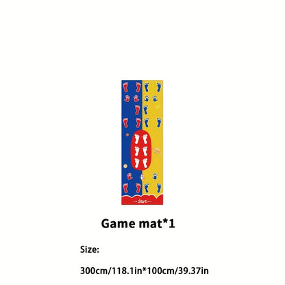 Laughter Guaranteed! 2-Player Hands&Feet Coordination Training Mat – Extra Large PVC Mat with Anti-Fade Printing, Perfect for Picnics, Team Retreats & Birthday Party Games