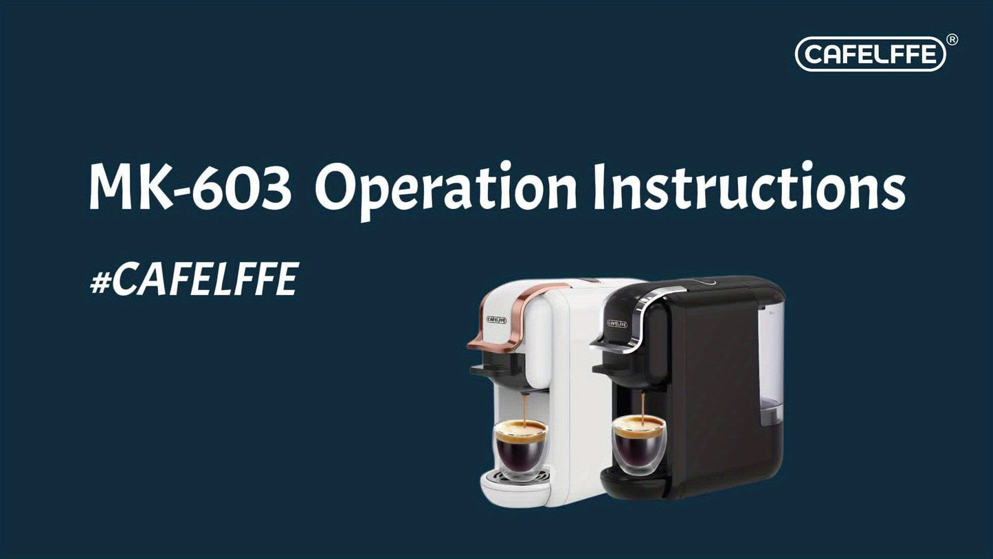 Máquina de café multifuncional em cápsulas CAFELFFE | Máquina de expresso italiana | Uso quente e frio | Aquecimento rápido | Compatível com cápsulas NES, DG e ESEpod | Máquina de café automática para casa e escritório | Ótima opção de presente para D