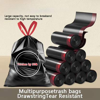 cs oof Drawstring Trash Bags, Extra Large 3.0mm Thick Plastic Bags, 3.0mm is Strong, Suitable for Home, Office, Kitchen, Bathroom, Outdoor, Commercial Use - Compatible with Trash Cans & Trash Cans, Kitchen Waste Disposal, Gar