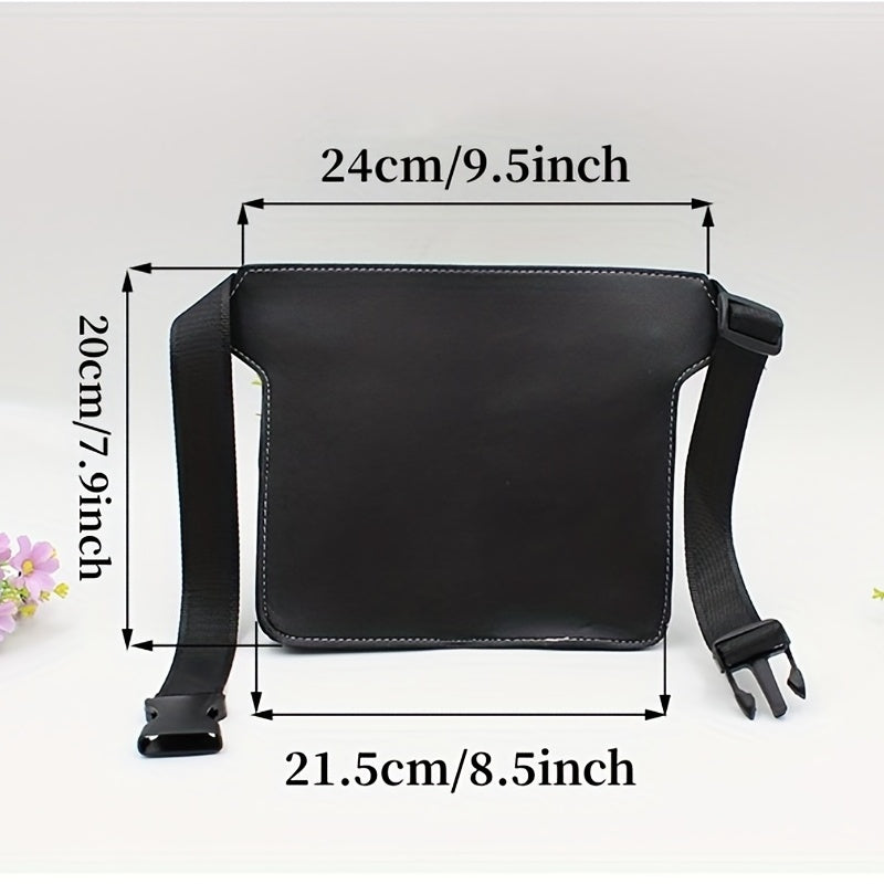 Professional Hairdresser Scissor Bag with Waist Belt - Durable PU Leather Storage Holster for Hair Salon Tools and Accessories
