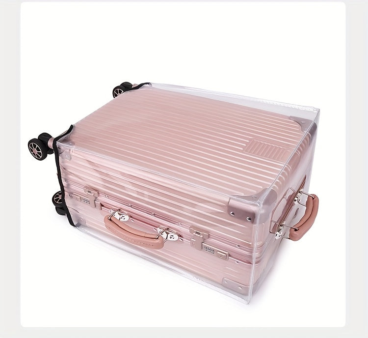 3pcs Luggage Protective Covers, Check-in Shockproof Thick PVC Transparent Dustproof Covers for 50.8cm+60.96cm+71.12cm Suitcases, Waterproof & Durable