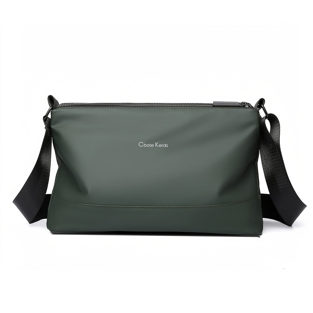 Men's Fashionable Small Crossbody Bag with Triple Compartment, Nylon, Zip Closure, Polyester Lined - Ideal for Daily Commute, Backpack, Capacity