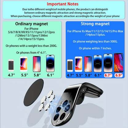 Car Magnetic Phone Holder in L Shape Stand Magnet Cellphone Bracket Car Magnetic Holde
