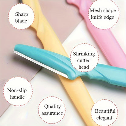 3-24pcs Eyebrow Razor Shaper Set, Facial Hair Remover Trimmer Grooming Kit for Women And Men, Stainless Steel, Non-Electric, No Battery Needed, with Various Colors for Versatility