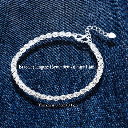 Sterling Silver Phoenix Tail Bracelet Female