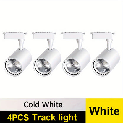 4pcs Track Light AC175-265V Set LED Track Lighting Rail Lamp LED Spot 12W 20W 30W 40W Store Home Lights