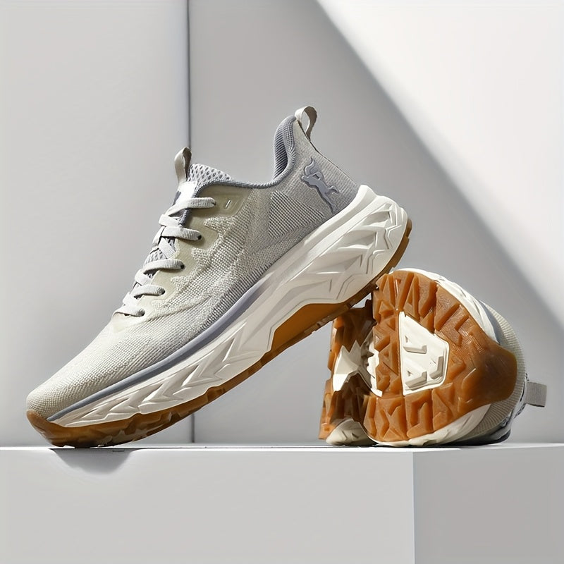 Men's All-Season New Sports Shoes, MD Soft Sole, Breathable Fabric Mesh Upper, Lightweight Design, Thickened Outsole, Fashion Trendy Running and Travel Hiking Camping Footwear