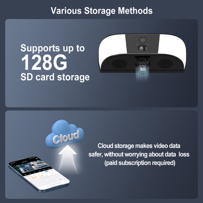 Wireless Solar Security Camera Outdoor with Motion Detection Color Night Vision Two-Way Audio Built-in Spotlight And Siren Alarm for Home