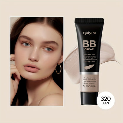 Quiyum BB Cream, Waterproof Long Lasting Pores Concealer, Brighten Skin Tone, Cover Blemishes Make Up Foundation 30g