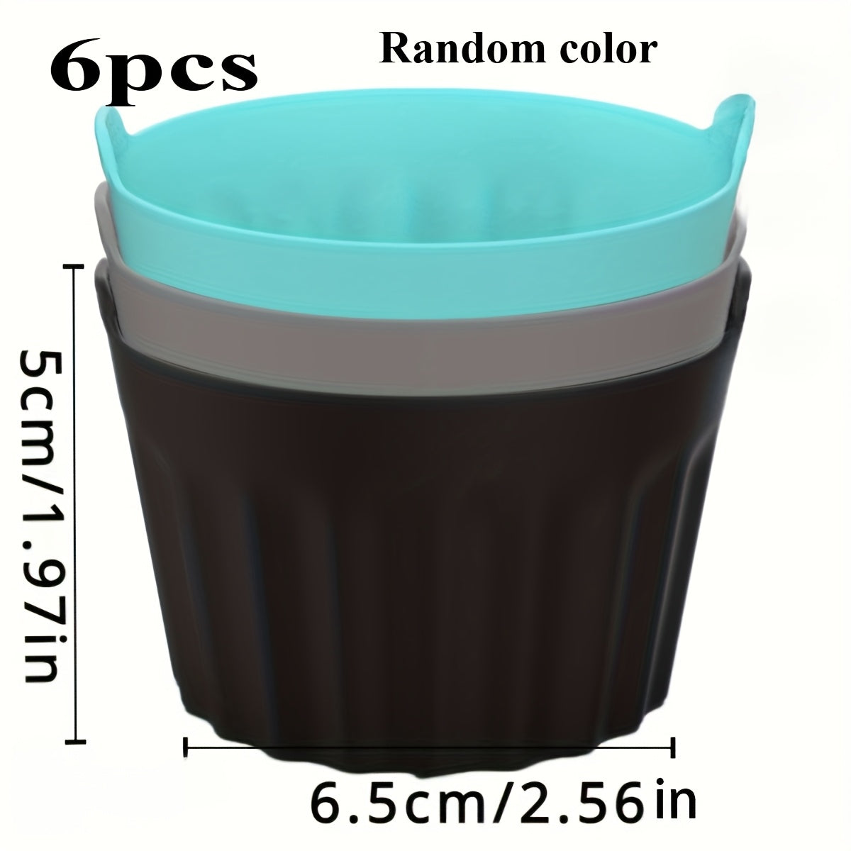 6pcs Air Fryer Egg Moulds, Silicone Ramekins for Air Frye, Air Fryer Egg Poacher, Silicone Egg Poacher for Microwave Air Fryer Stovetop Egg Cooking, Non-Stick Bpa-Free, Dishwasher Safe