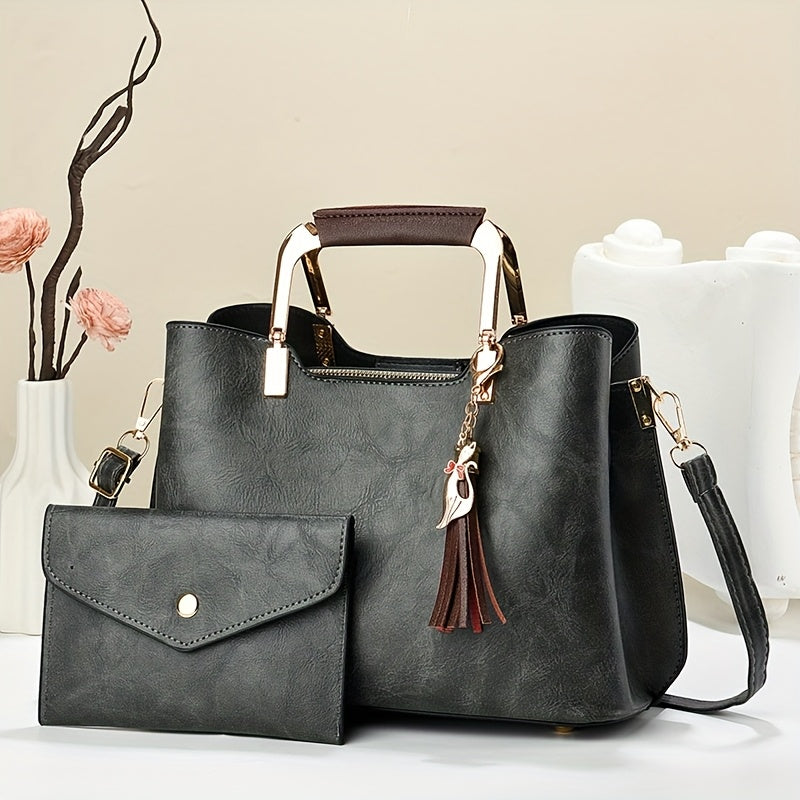 2pcs Fashion Handbag with Stylish and Versatile Style