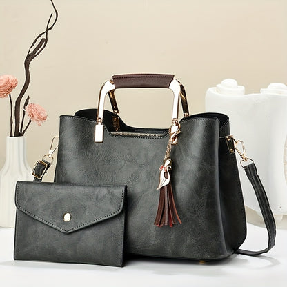 2pcs Fashion Handbag with Stylish and Versatile Style