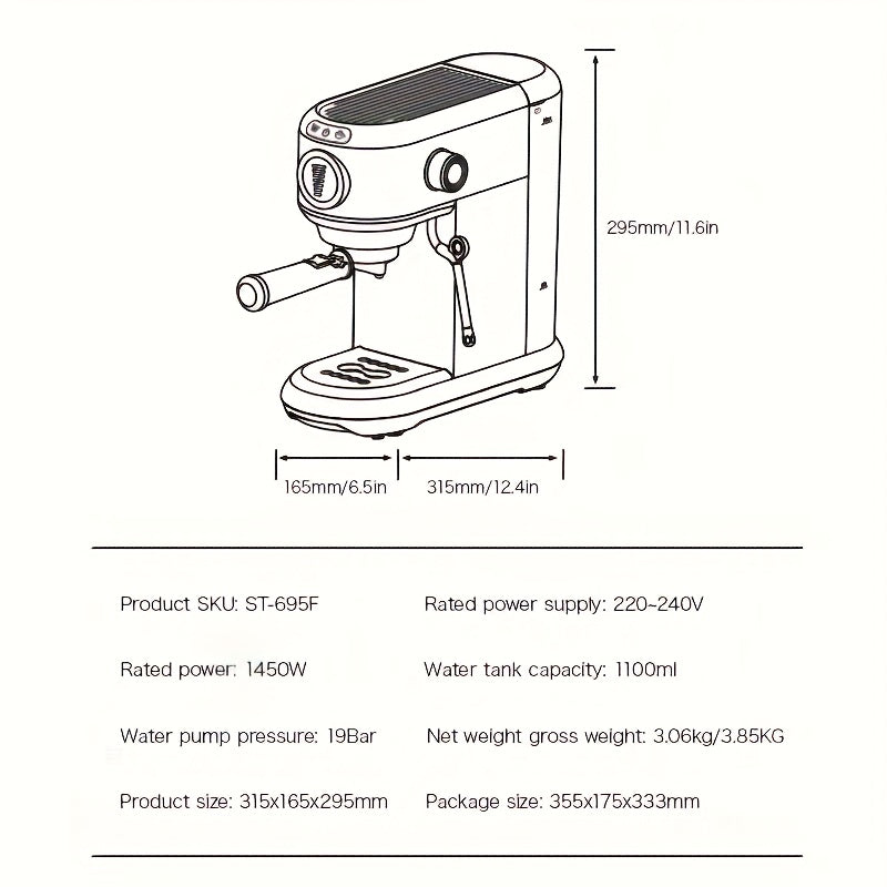 CAFELFFE Máquina de Café Espresso 4-in-1