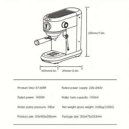 CAFELFFE Máquina de Café Espresso 4-in-1