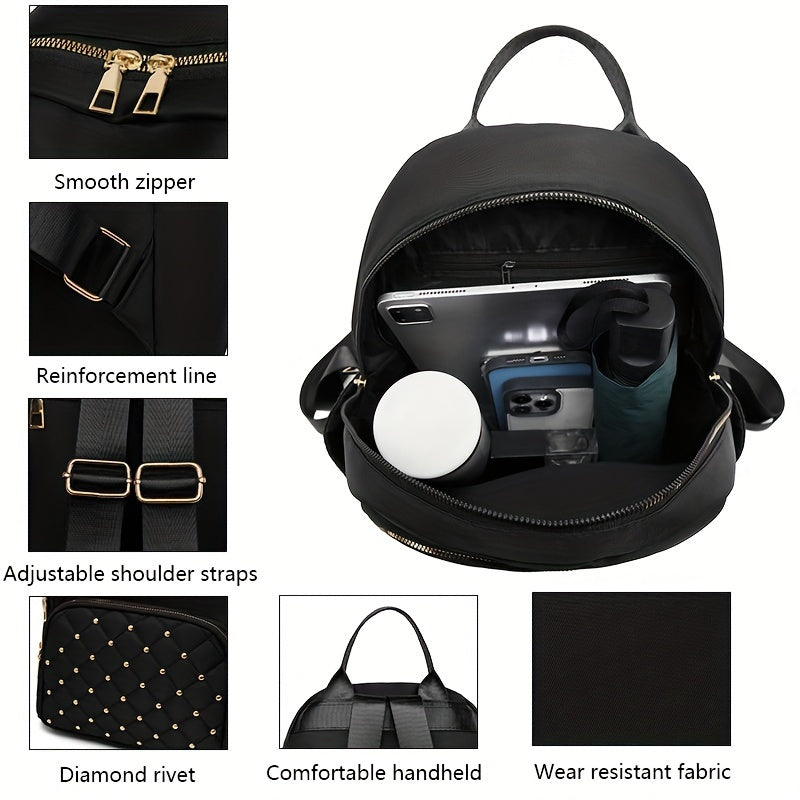 Casual Style Large Capacity Backpack with Adjustable Strap - Lightweight, Durable, Multi-Pocket Design, Zipper Closure, Polyester Lining, Perfect for Commute & Travel, Commute Backpack|Casual Style Backpack|Durable Backpack