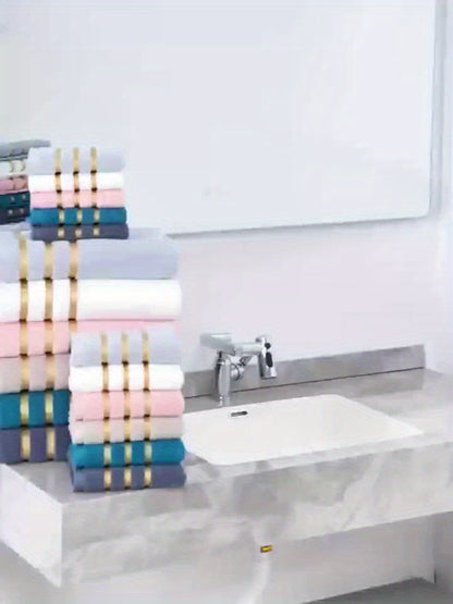 Conjunto de Toalhas 100% Algodão Golden Square – 12 Peças