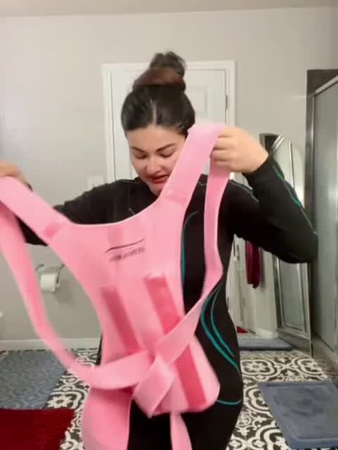 IYDOAMEA Women'S Posture Corrector - Adjustable Back Brace with Breathable Fabric, Ergonomic Design for Office, Travel, and Home Use, Pink, Comfortable & Durable, Sleek Design