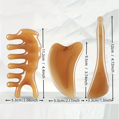 Kit de cuidados faciais luxuoso com 5 peças - Rolo de gelo e jade rejuvenescedor, ferramenta Gua Sha, escova de silicone macia para pele radiante, massagem para os olhos e relaxamento - Sem fragrância, sem bateria, fácil de usar e portátil