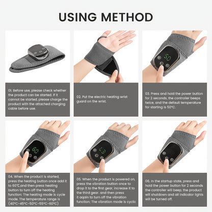 Wrist massager, vibration massager, with function, easy to carry, rechargeable, is the best gift for parents.
