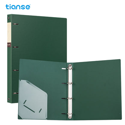 1pc TIANSE 4 Hole File Folder, A4 Size, 200 Sheets Capacity, Binder Folder Perfect For Classified Management Of Office Home School Student Documents Test Papers