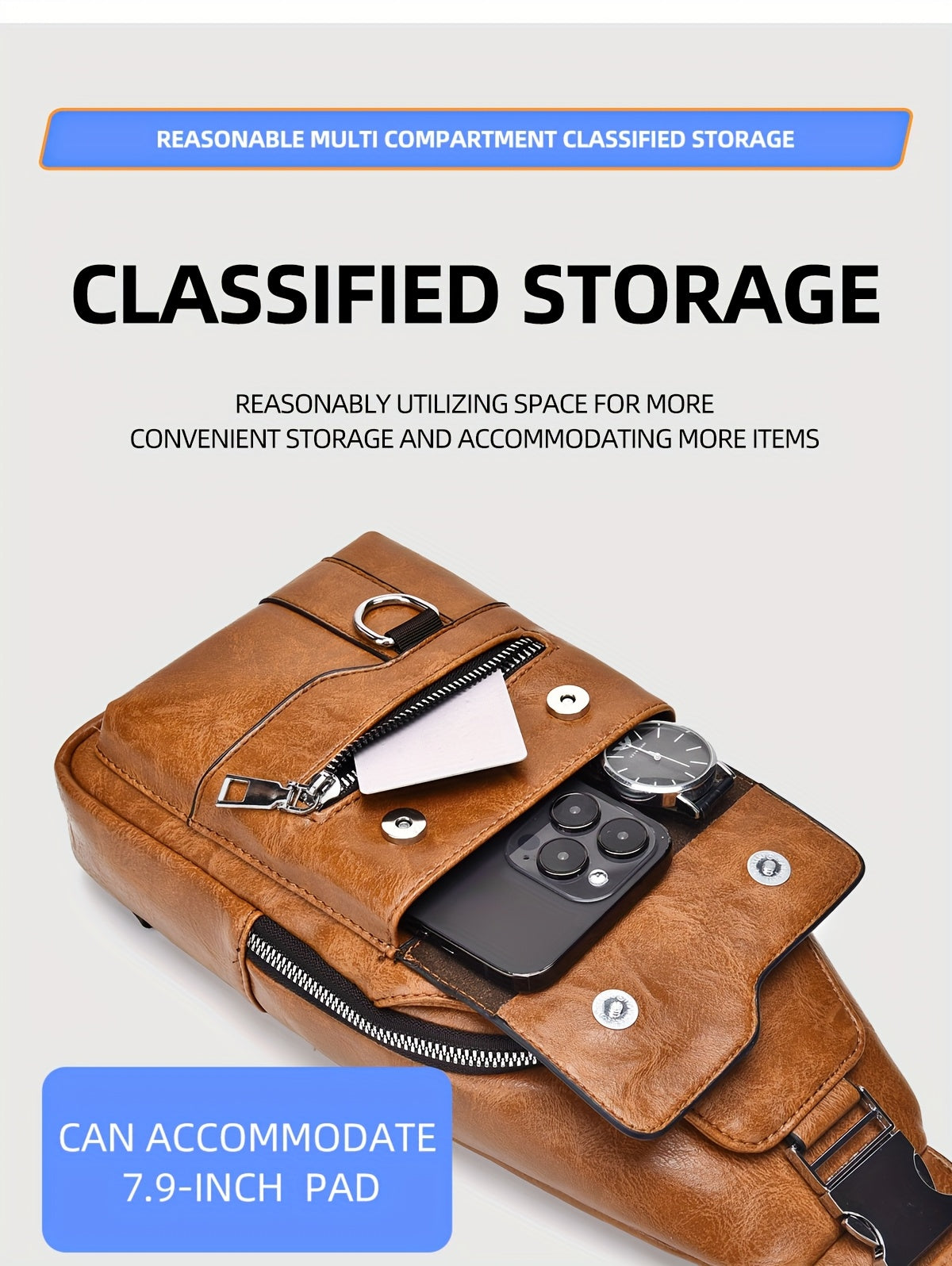 New and Wear-Resistant Men's Crossbody Bag, Handbag, Shoulder Bag, Chest Bag, Made of Wear-Resistant Fabric, with Large Capacity, Convenient to Carry, Suitable for Daily Work, Leisure, and Travel, Available in Multiple Colors