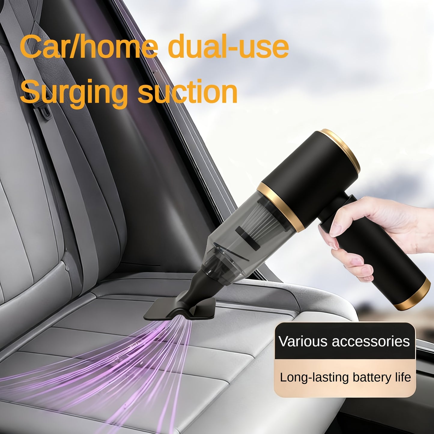 Wireless Handheld Vacuum Cleaner with Blower Function, Powerful Suction, and Compact Design - Ideal for Home, Office, Pet Hair Cleaning - USB Rechargeable, Multi-Functional, Portable, Vacuum Cleaner