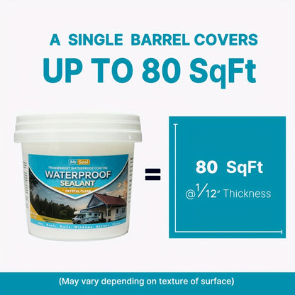 1kg RV Transparent Waterproof Sealant - Quick-Dry, Flexible & Breathable Sealant for RV Roof, Windows, Walls, Tiles - Durable Weatherproof Protection, RV Roof Sealant, Roof Sealing, Modern Aesthetic, Flexible Sealant