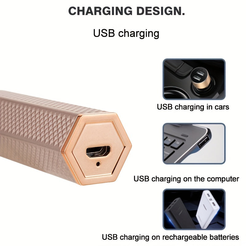 Aparador de pelos feminino recarregável com 4 cabeças para rosto, sobrancelhas, nariz e corpo - Remova os pelos indesejados com precisão e conforto sem esforço.