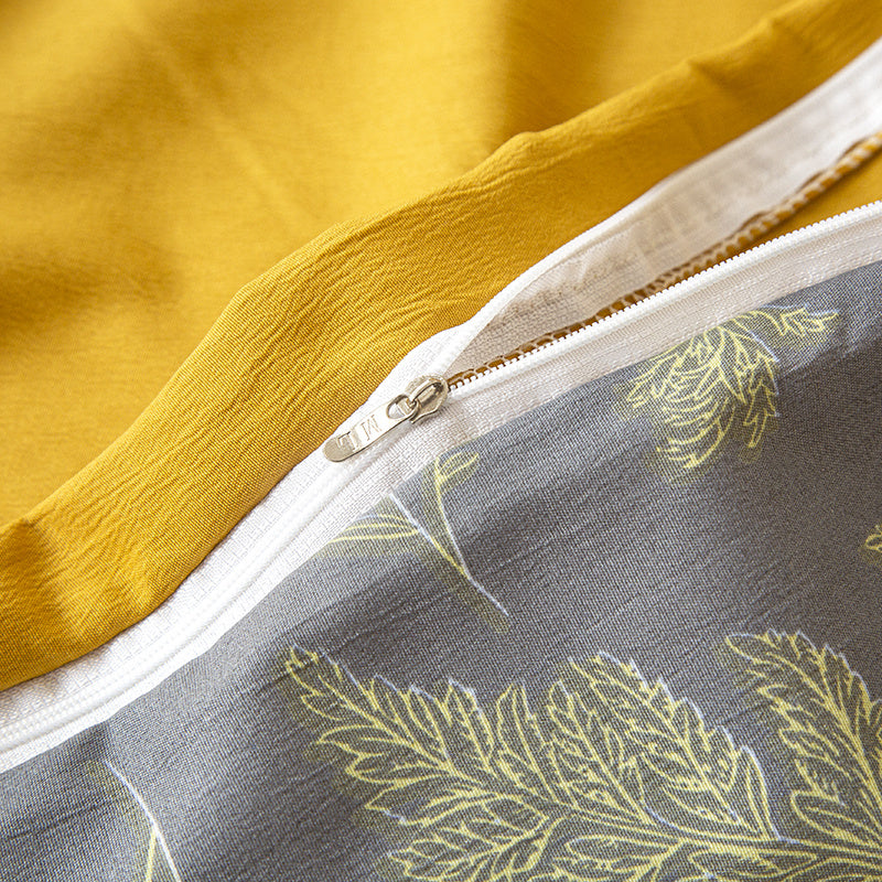 Dark Vine Pattern 4pcss Bedding Set Vintage Small Floral 4pcss Sheet Set Includes 1 Flat Sheet, 1 Duvet Cover, 2 Pillowcases - Washable Polyester Machine Washable - Breathable And Easy to Clean, Does Not Contain Down Duvet Or