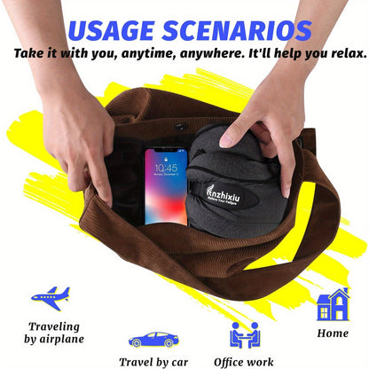 Travel Pillow- Neck Pillow Airplane, Size L for People Over 190, Unique Neck and Head Back Support Travel Pillow for Traveling Sleeping Airplanes, Filling, Black