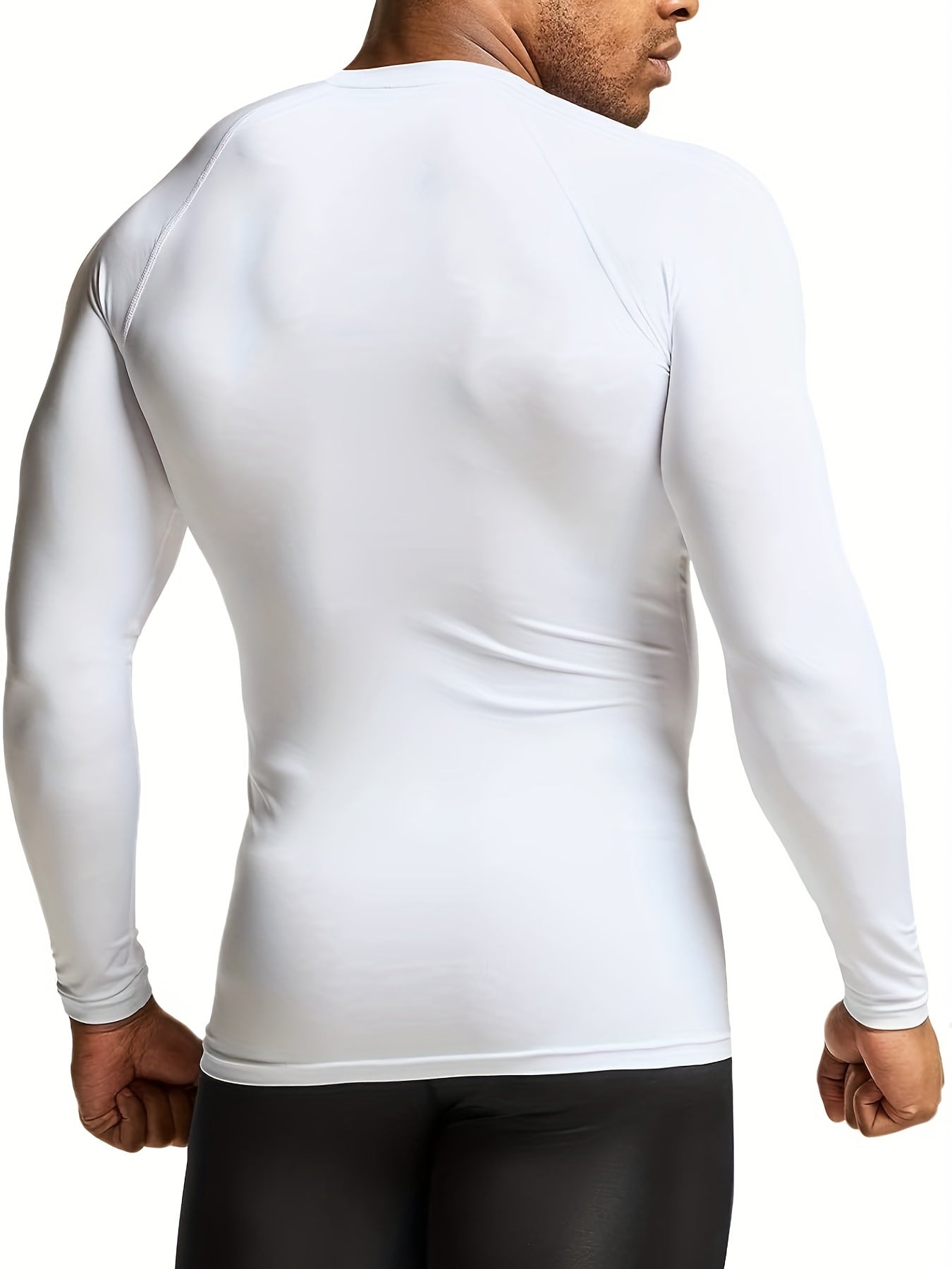 1/3 Pcs, Men's Thermal Long Sleeve Compression Shirts, Winter Sports Base Layer Top, Athletic Running T-Shirt