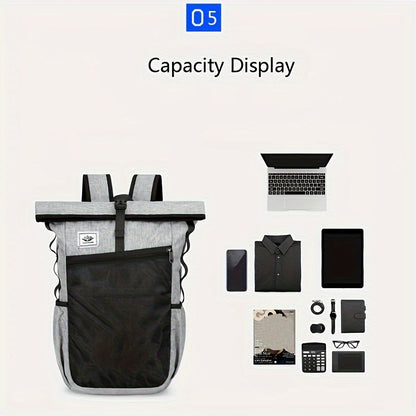 1pc Portable Multi-functional Sports Backpack, Foldable Lightweight Storage Bag for Men Women Outdoor Camping Hiking Travel Riding