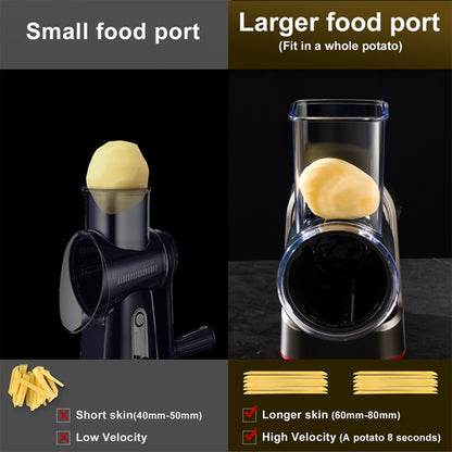 Cortador de Legumes Elétrico, Ralador de Legumes Multifuncional para Cozinha, Fatiador de Batatas, Cortador de Frutas e Legumes que Poupa Tempo em Casa, Restaurantes e Muito Mais