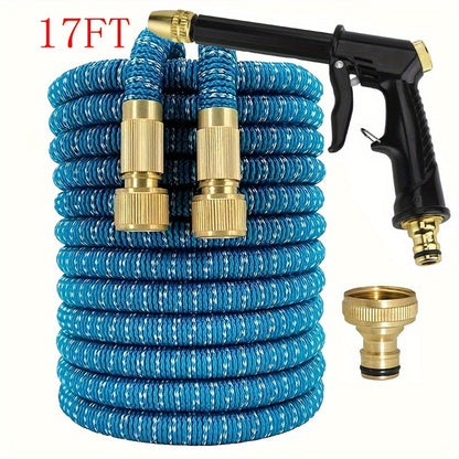 1 Roll, New Retractable Water Hose Car Wash Flowers Magic Hose Magic Water Hose Home Car Wash Garden Hose 3 Times Retractable Spray Gun